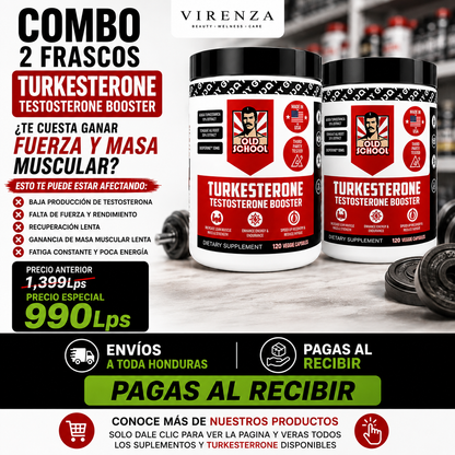 COMBO x2 SUPLEMENTOS TURKESTERONE OLD SCHOOL 2 UNIDADES PRECIO EN OFERTA 990LPS 2 CAPSULAS EN TOTAL.