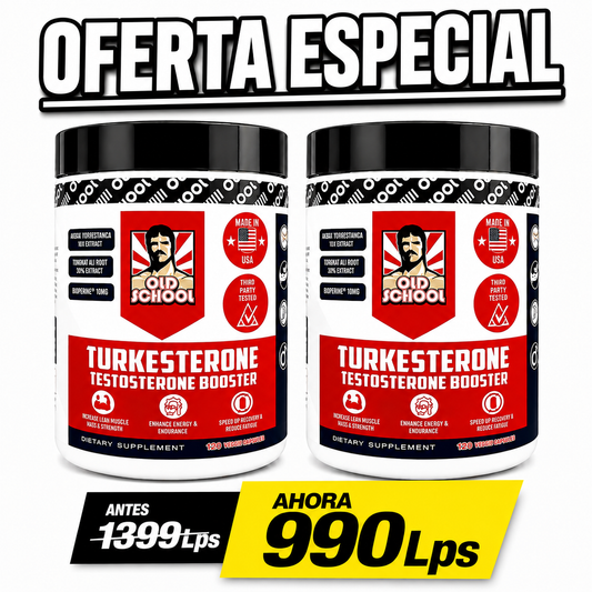 COMBO x2 SUPLEMENTOS TURKESTERONE OLD SCHOOL 2 UNIDADES PRECIO EN OFERTA 990LPS 2 CAPSULAS EN TOTAL.