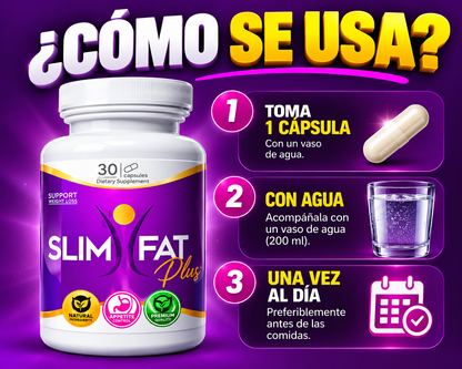 Slim Fat Plus – Fórmula de Apoyo para el Control de Peso | 30 Cápsulas