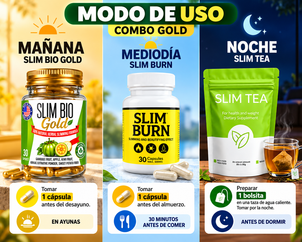 3 en 1 Combo Gold – Control de Peso, Metabolismo y Bienestar | 3 Productos