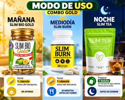 3 en 1 Combo Gold – Control de Peso, Metabolismo y Bienestar | 3 Productos