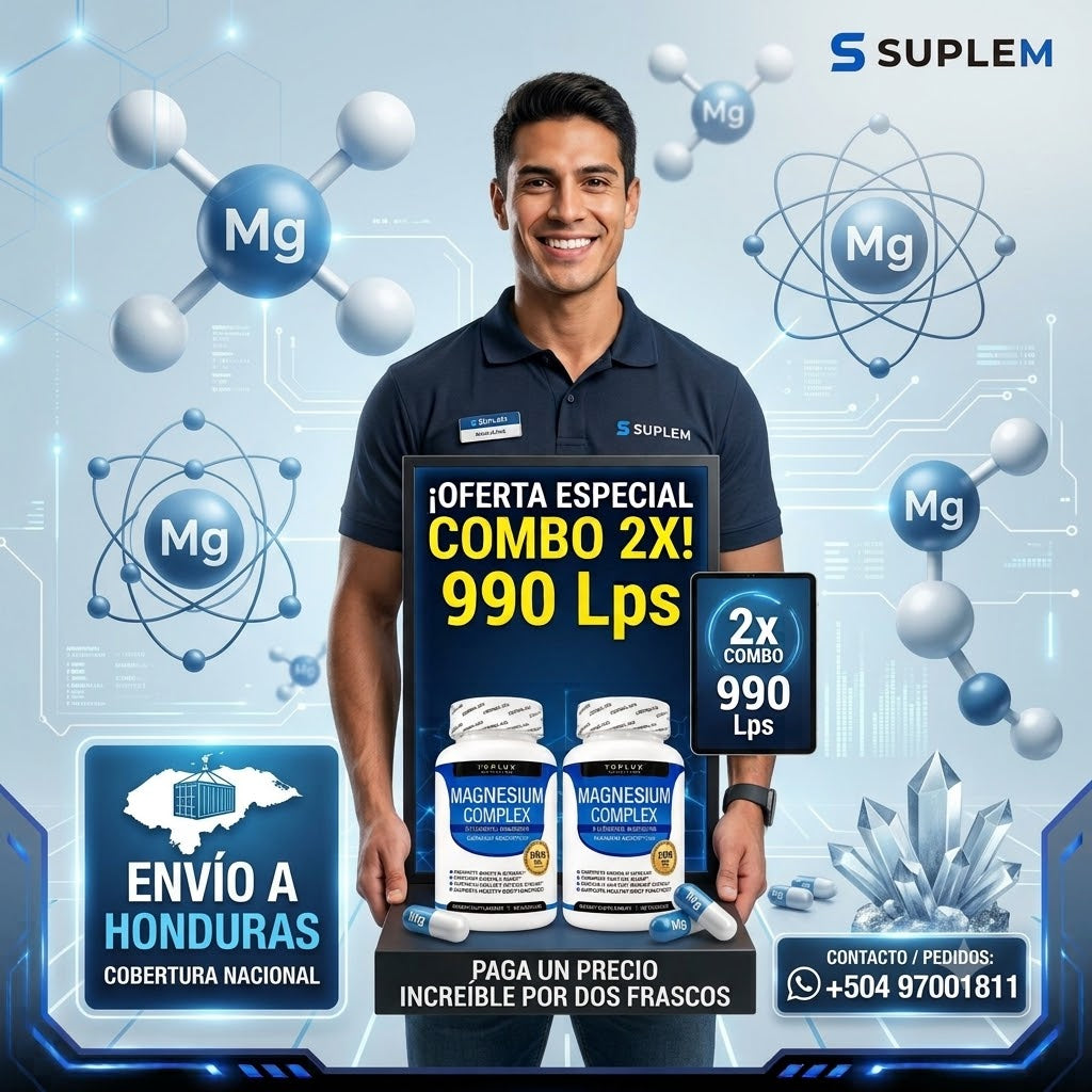 COMBO X2 Magnesium Complex Toplux 1000 mg — OFERTA X2 Frascos X 990Lps