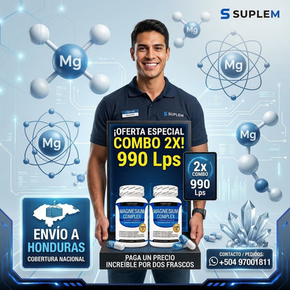 COMBO X2 Magnesium Complex Toplux 1000 mg — OFERTA X2 Frascos X 990Lps