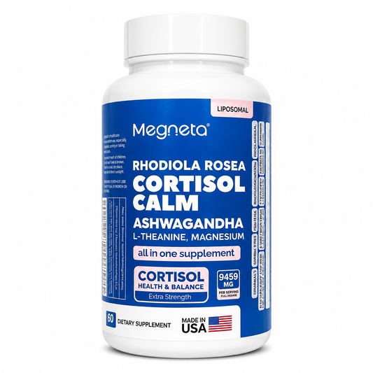 MAGNETA CORTISOL CALM Complex – Ashwagandha + Rhodiola + L-Theanine + Magnesio | 60 Cápsulas