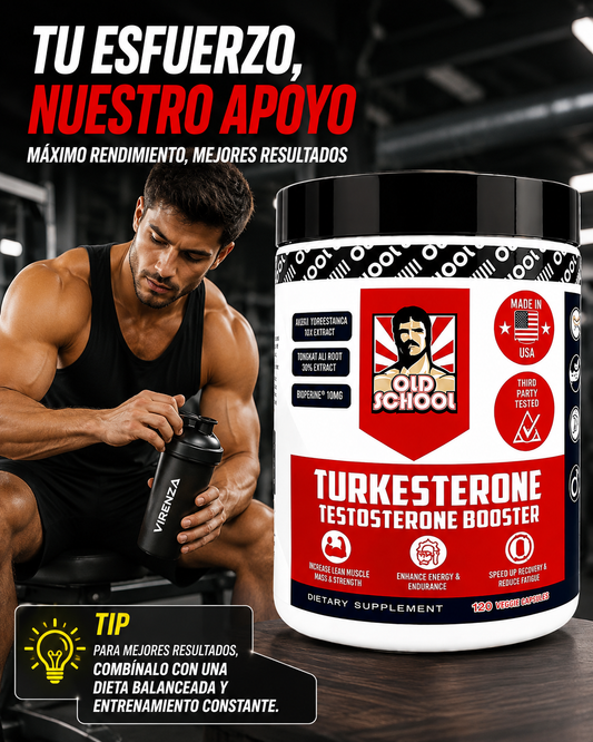 COMBO x2 SUPLEMENTOS TURKESTERONE OLD SCHOOL 2 UNIDADES PRECIO EN OFERTA 990LPS 2 CAPSULAS EN TOTAL.