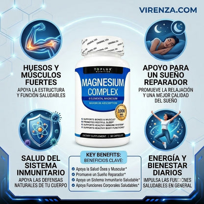 COMBO X2 Magnesium Complex Toplux 1000 mg — OFERTA X2 Frascos X 990Lps
