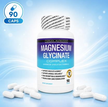 Magnesium Glycinate | 90 Cápsulas – Bienestar y Descanso