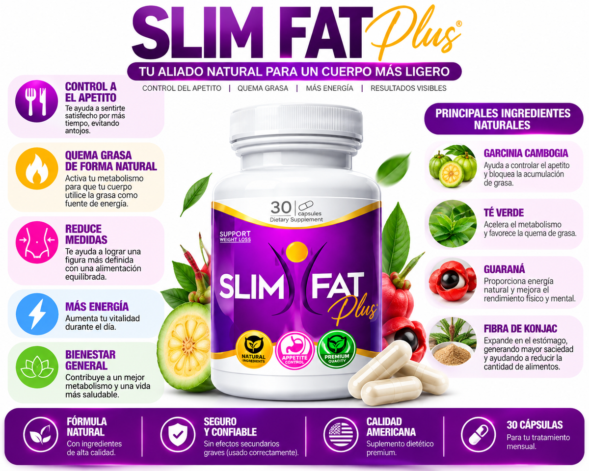 Slim Fat Plus – Fórmula de Apoyo para el Control de Peso | 30 Cápsulas