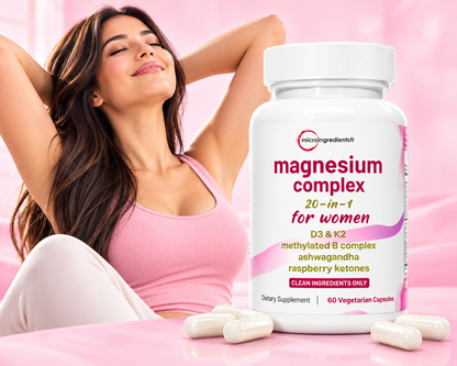 Magnesium Complex 20 en 1 para Mujer + D3 & K2 | 60 Cápsulas 💗
